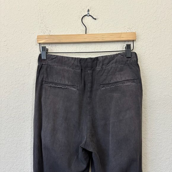 AMO Twist Pull On Ankle Pants Slit in Washed Black USA MADE - Picture 6 of 11